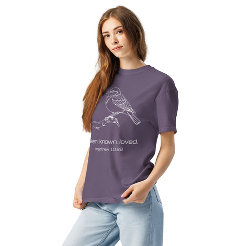 Seen Known Loved Sparrow Christian Bible Verse T-Shirt